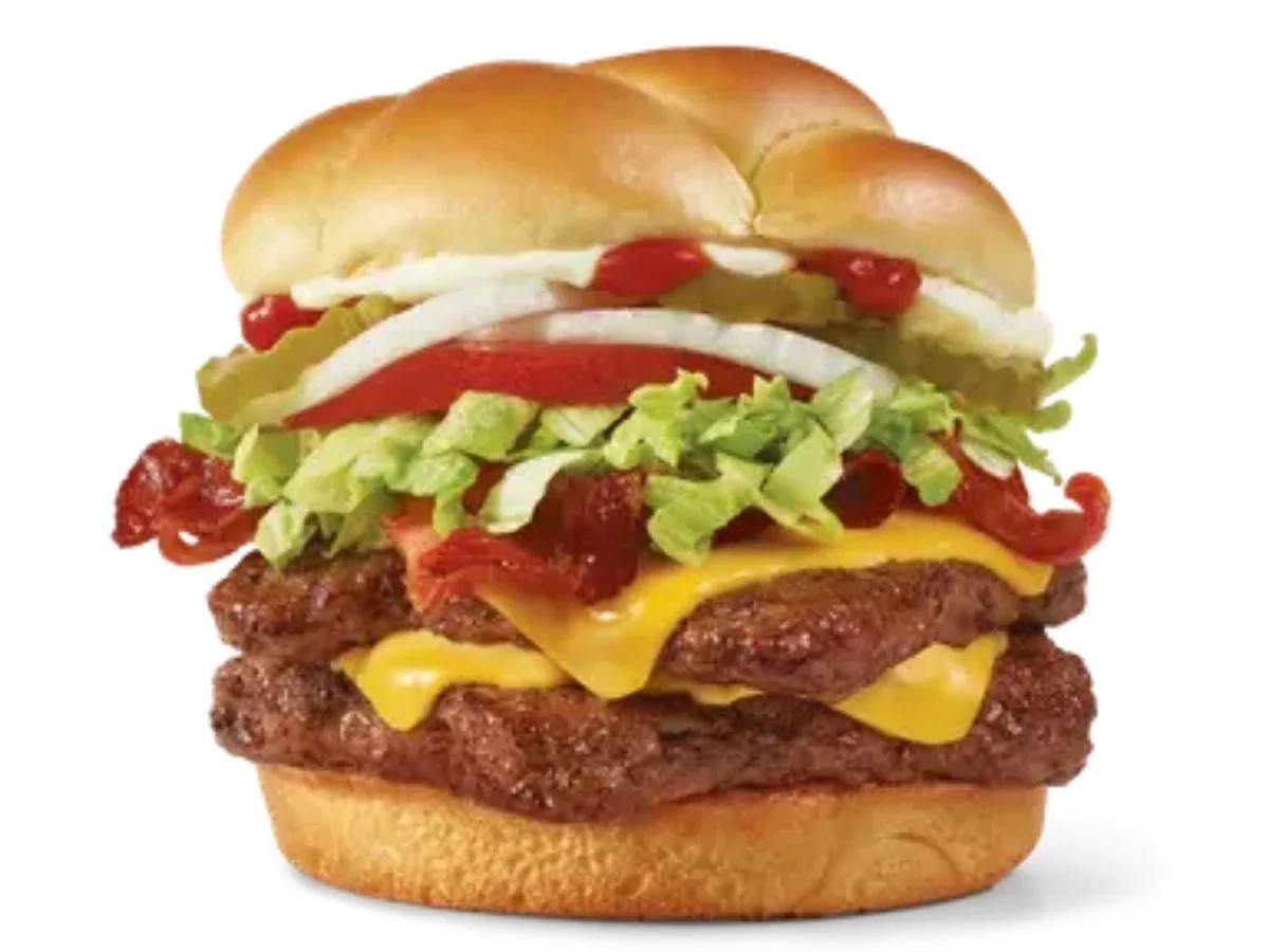 Wendy's Big Bacon Classic Double thick layered bacon burger