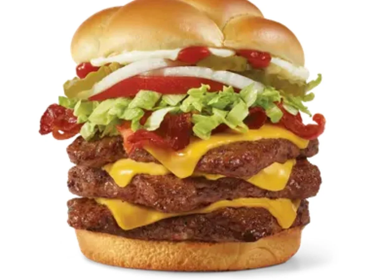 Wendy's Big Bacon Classic Triple giant premium hamburger