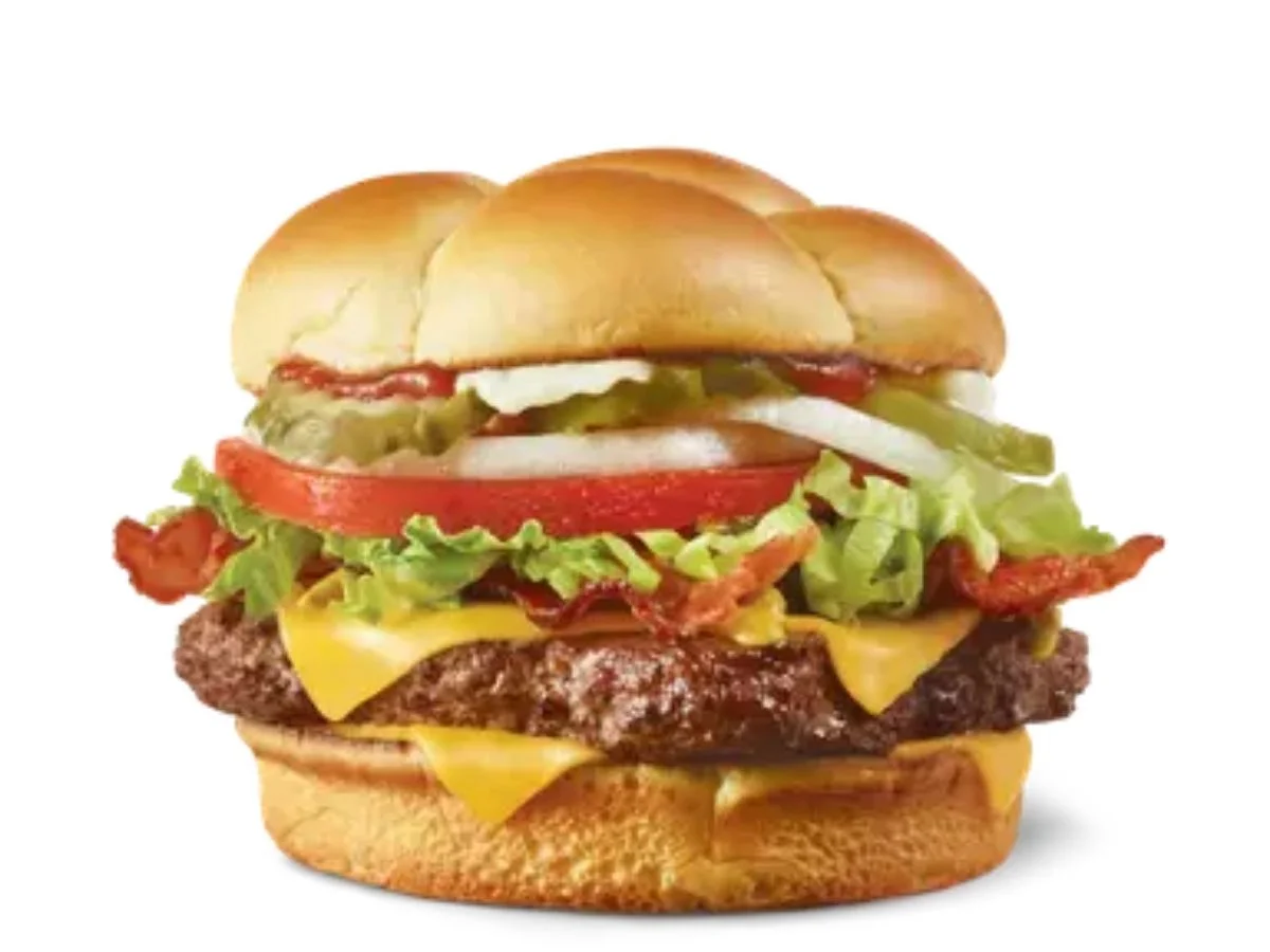 Wendy's Big Bacon Classic single beef patty hamburger