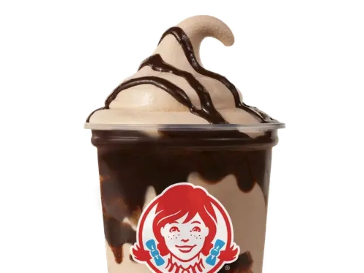 Wendy's Brownie Batter layered Chocolate Frosty Swirl gourmet option