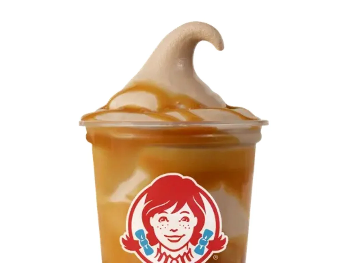 Wendy's Caramel Chocolate Frosty Swirl rich golden dressing mix layout