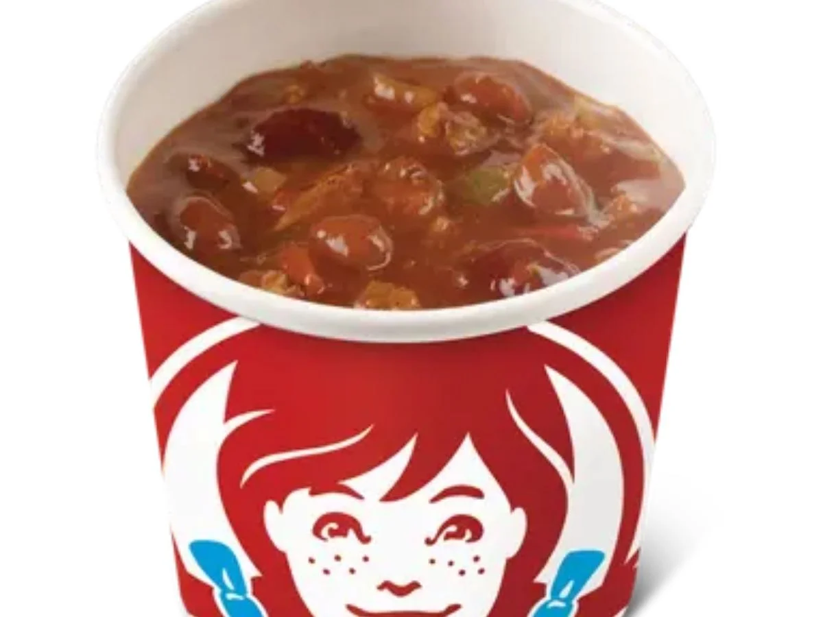 Wendy's rich slow simmered classic meaty chili bowl
