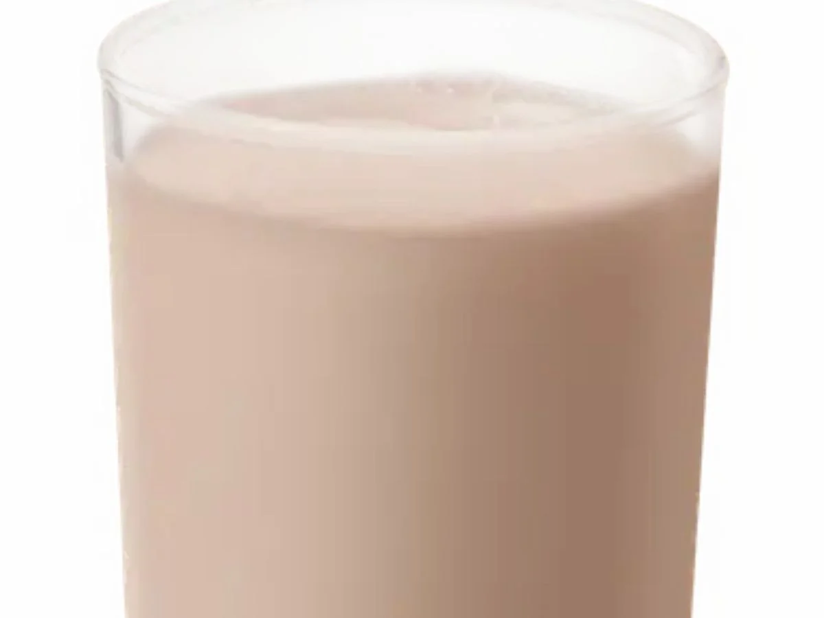 Creamy rich chocolate flavored dairy milk bottle from Wendy's sides menu