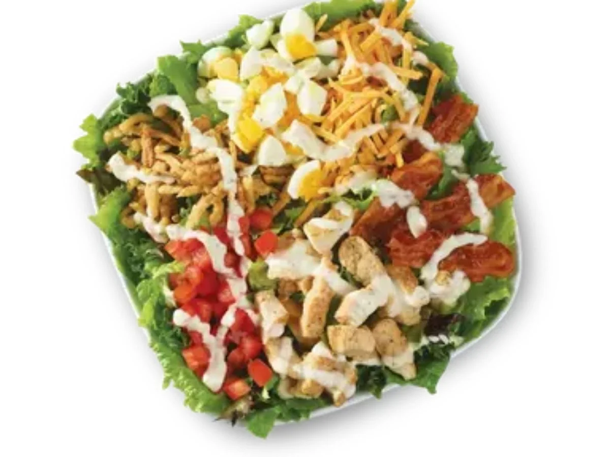 Wendy's Cobb Salad fresh toppings selection
