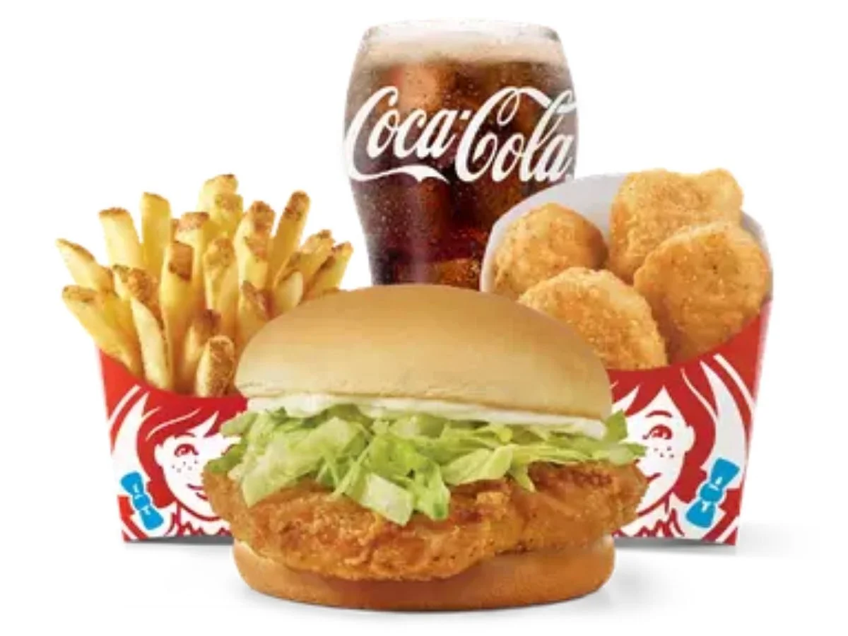 Wendy's Crispy Chicken Sandwich Biggie Bag combo value packaging