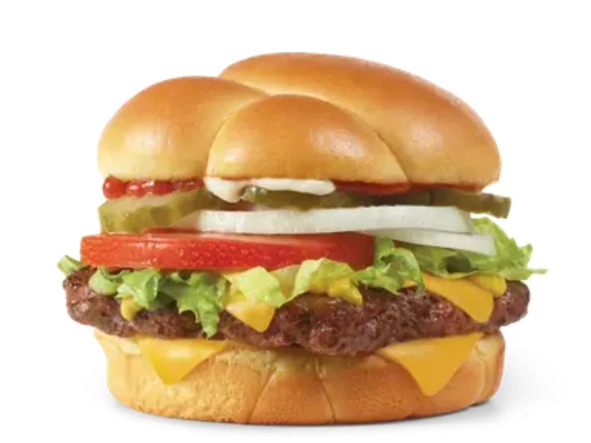 Wendy's Dave's Single fresh never frozen beef hamburger