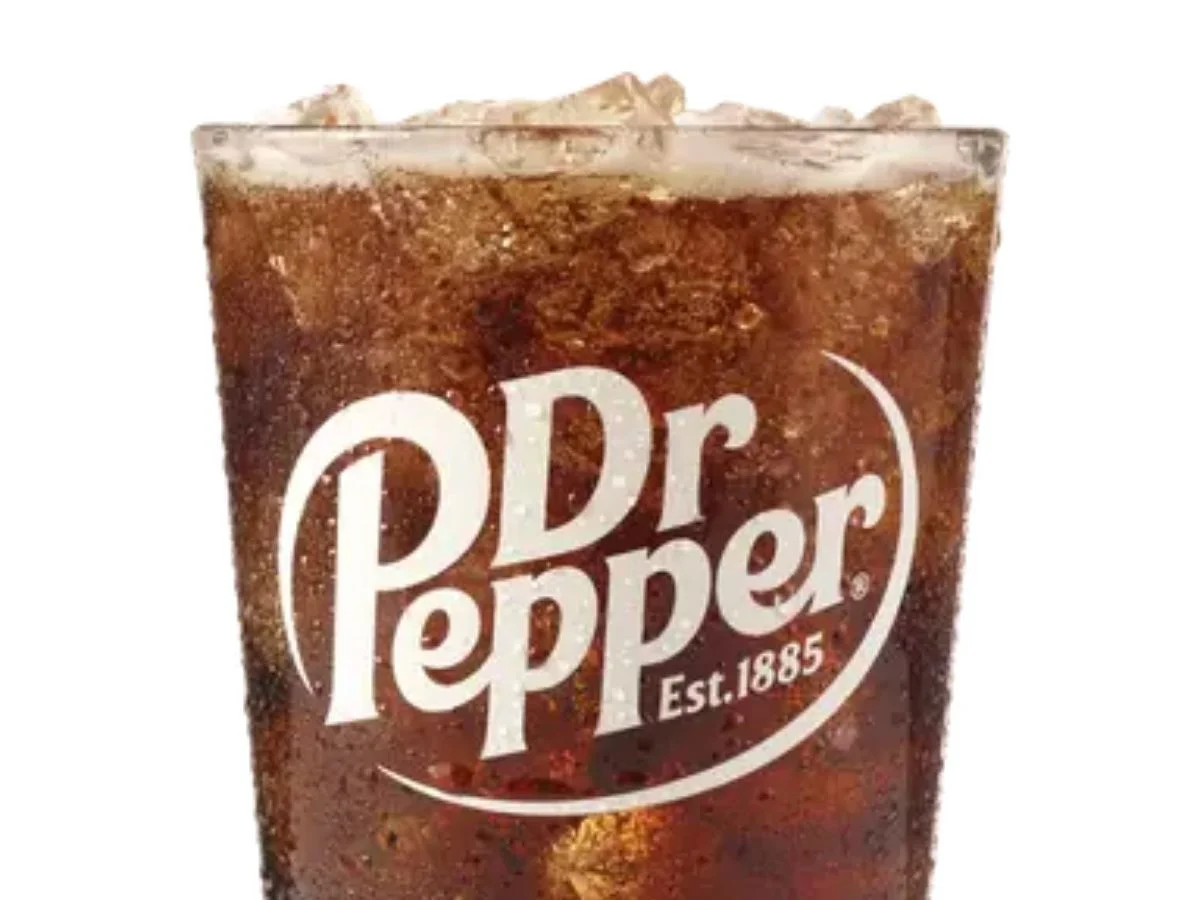 Wendy's carbonated Dr Pepper fountain soft drink with signature flavor notes