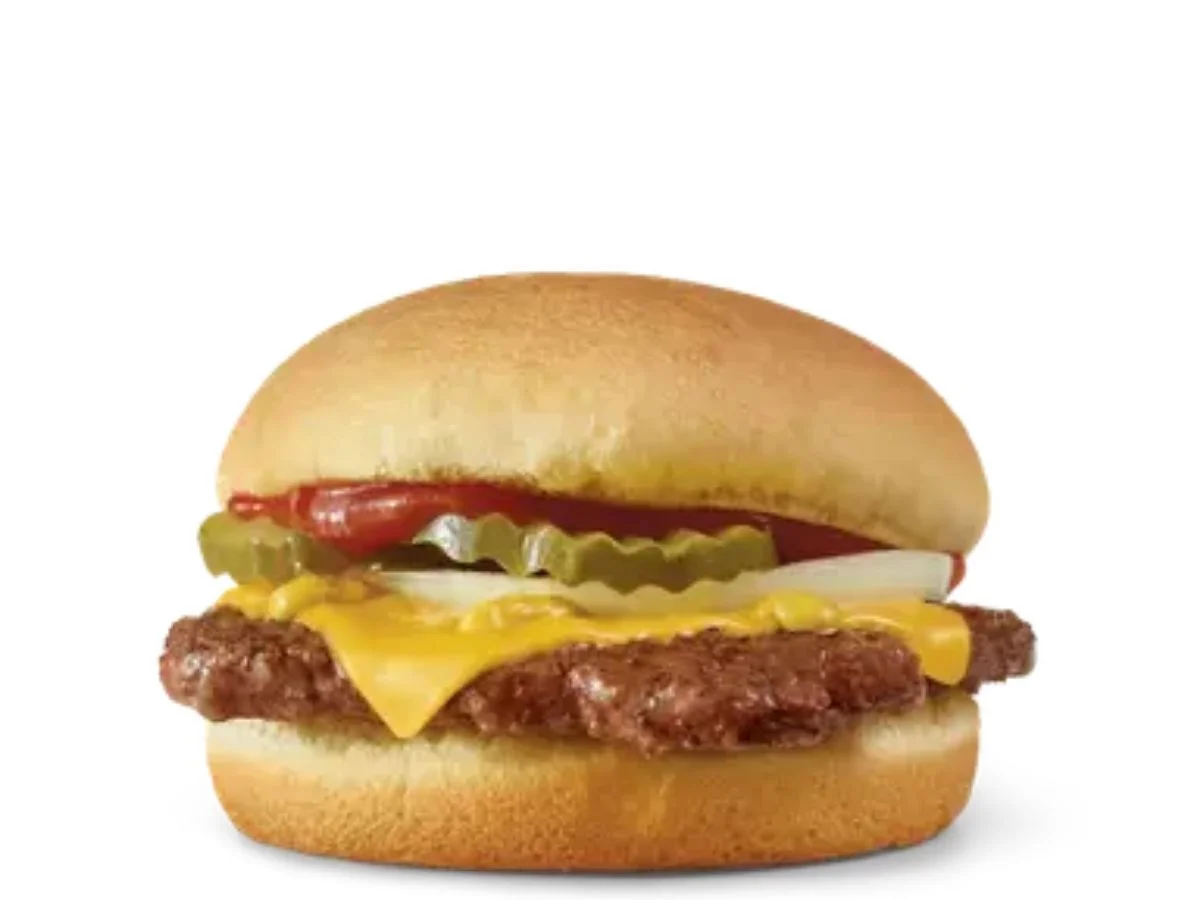 Wendy's Jr Cheeseburger minimalist clean value burger