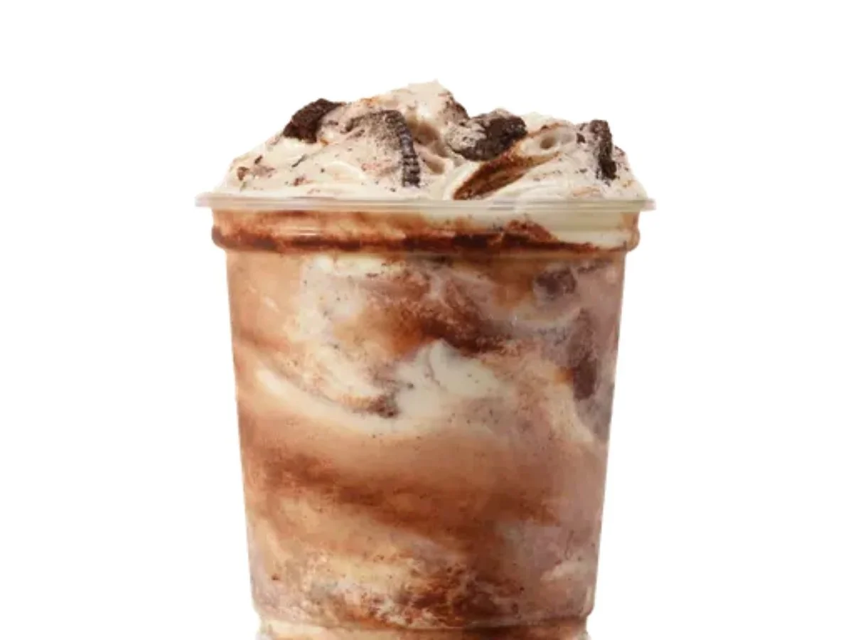 Wendy's OREO Brownie cookie crumbs Vanilla Frosty Fusion entree