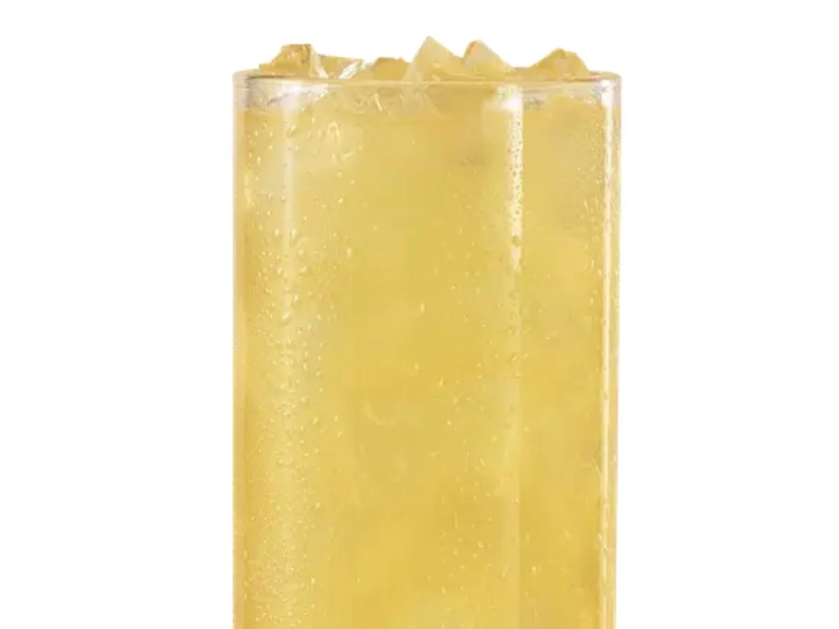 Tropical pineapple mango lemonade blend over ice from Wendy's