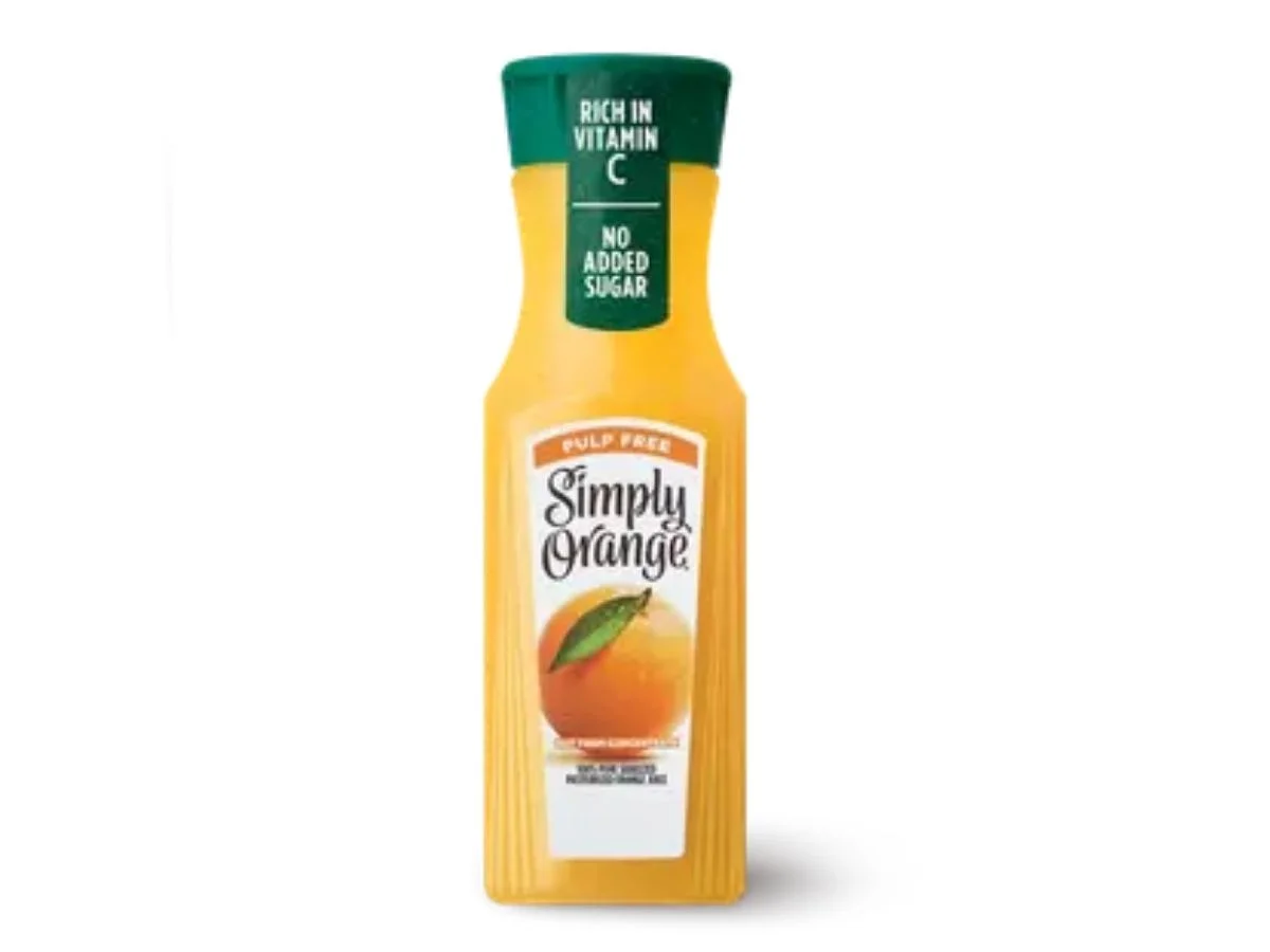 Wendy's Premium Simply Orange Bottled Fruit Juice