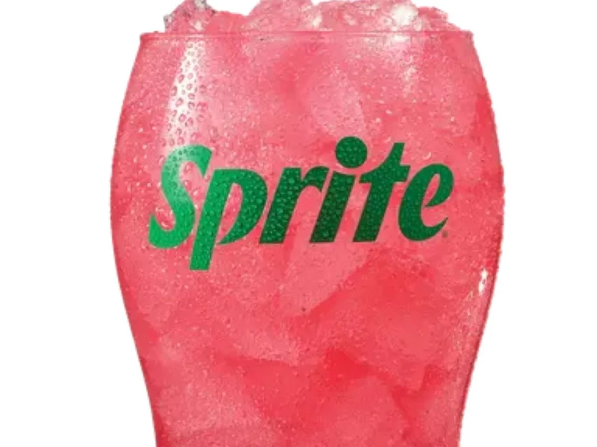Crisp fountain soda cup featuring a custom watermelon flavored Sprite mix
