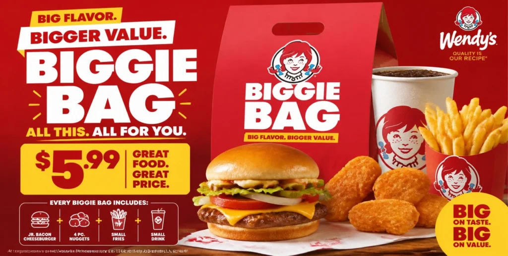 Wendys Biggie Deals 2026 with Biggie Bag prices and meal options