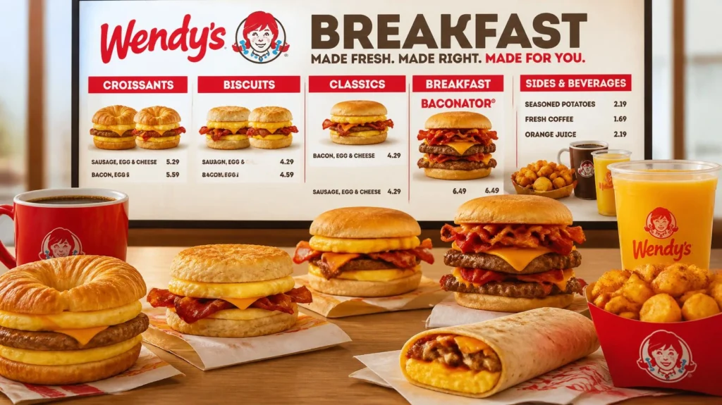 Wendy's Breakfast Menu