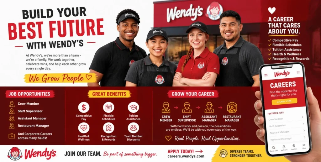 Wendy’s Careers 2026 job opportunities, employee benefits, and online application guide