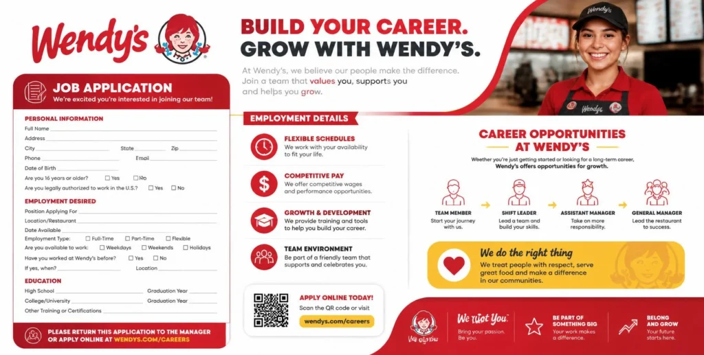 Wendy’s Careers 2026 jobs and application process