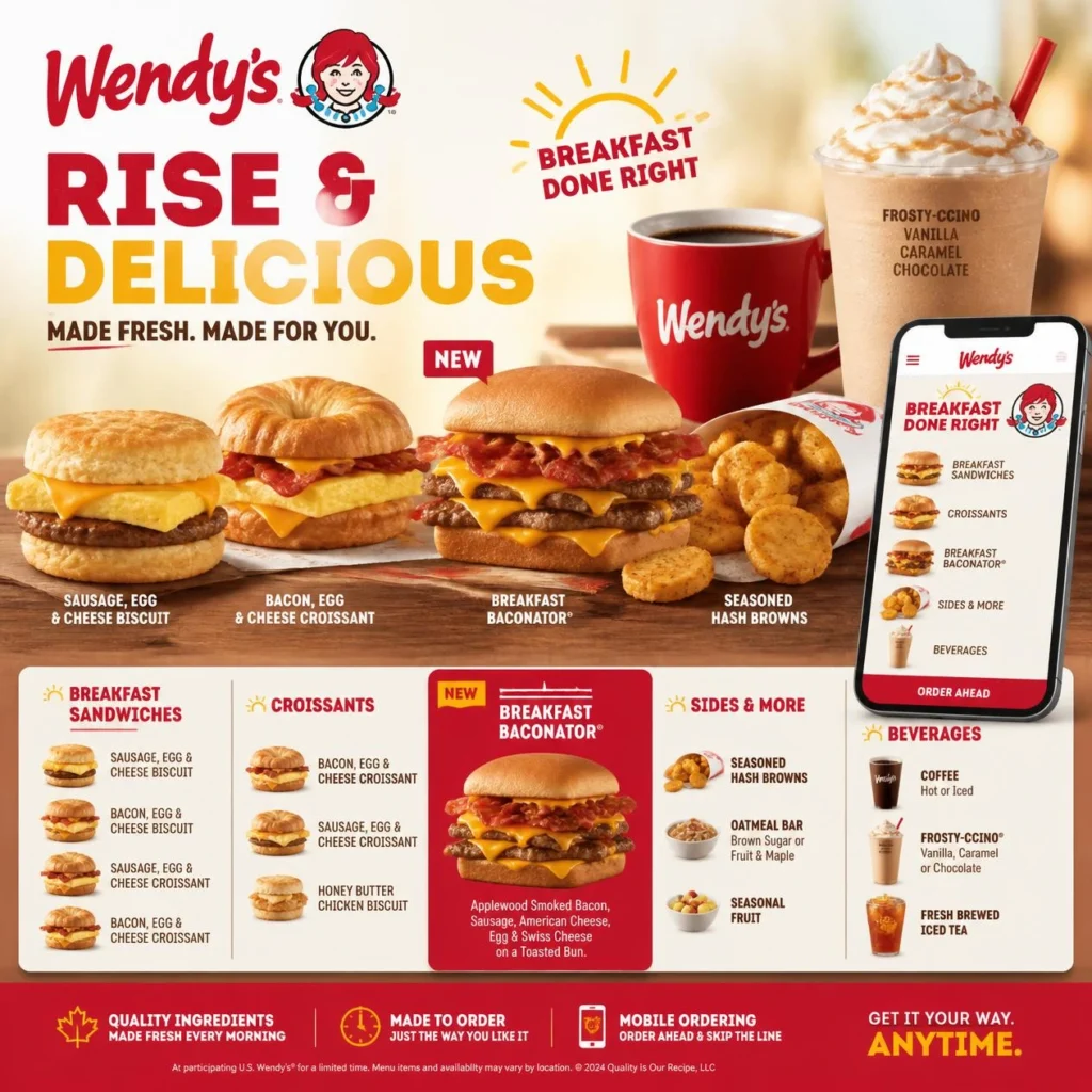 Wendy's Honey Butter Chicken Biscuit breakfast sandwich
