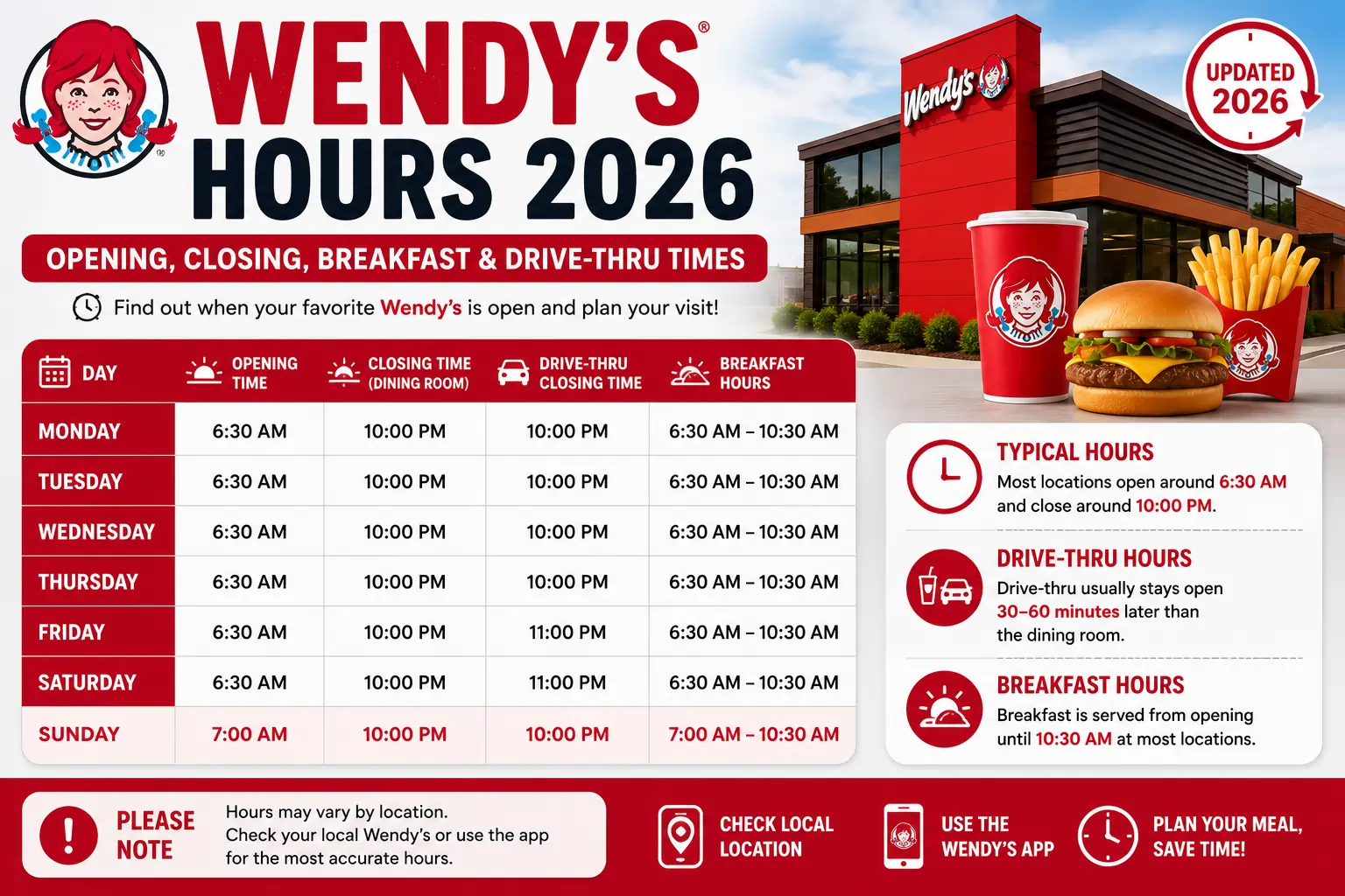Wendys Hours