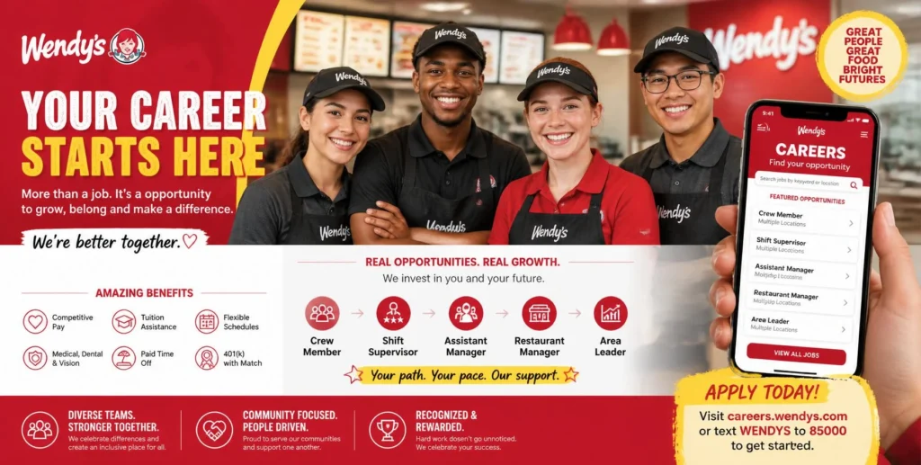 Wendy’s job openings, pay, and career opportunities