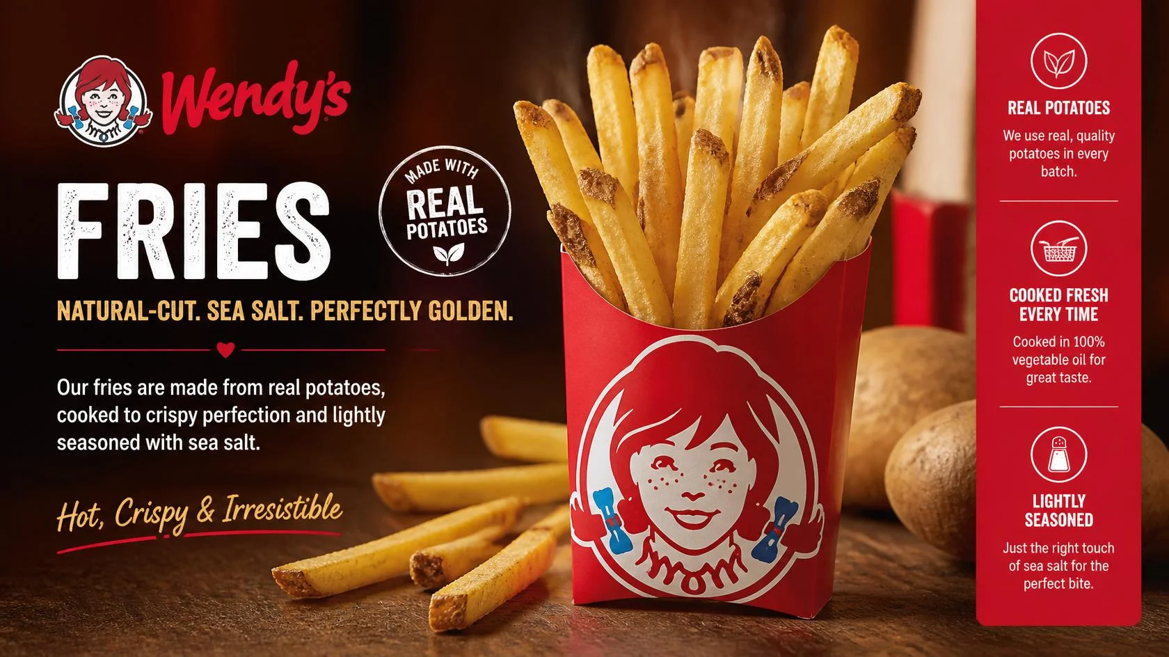 Wendys Fries menu with updated prices and calories for 2026
