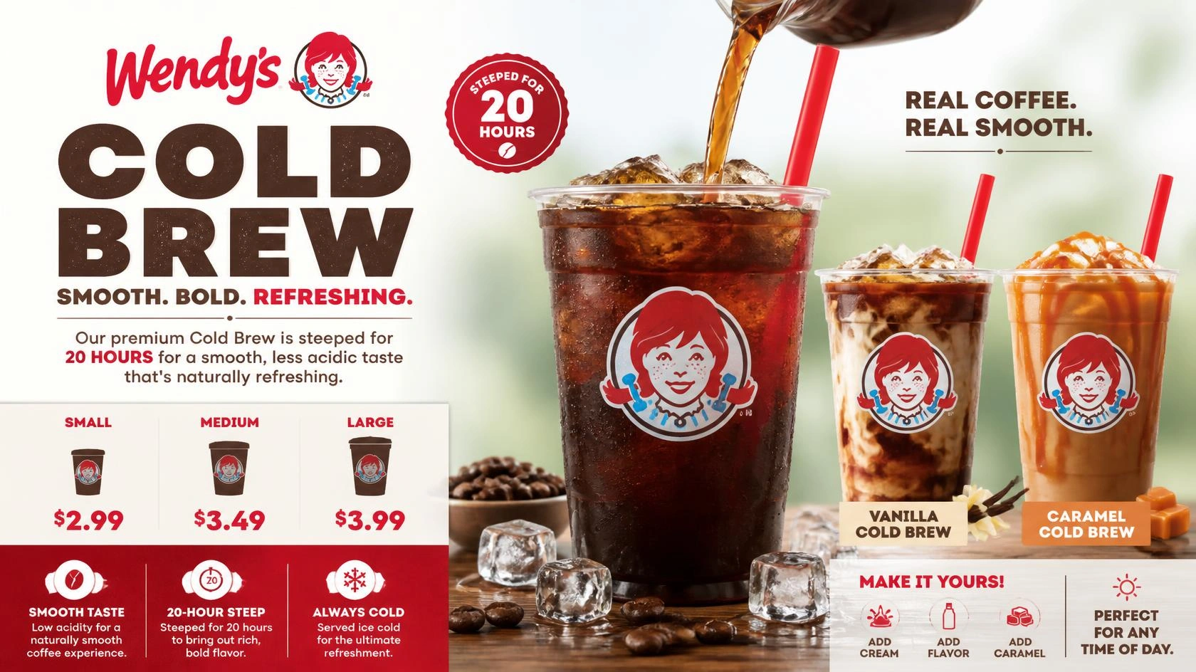 Wendy’s Cold Brew coffee served over ice